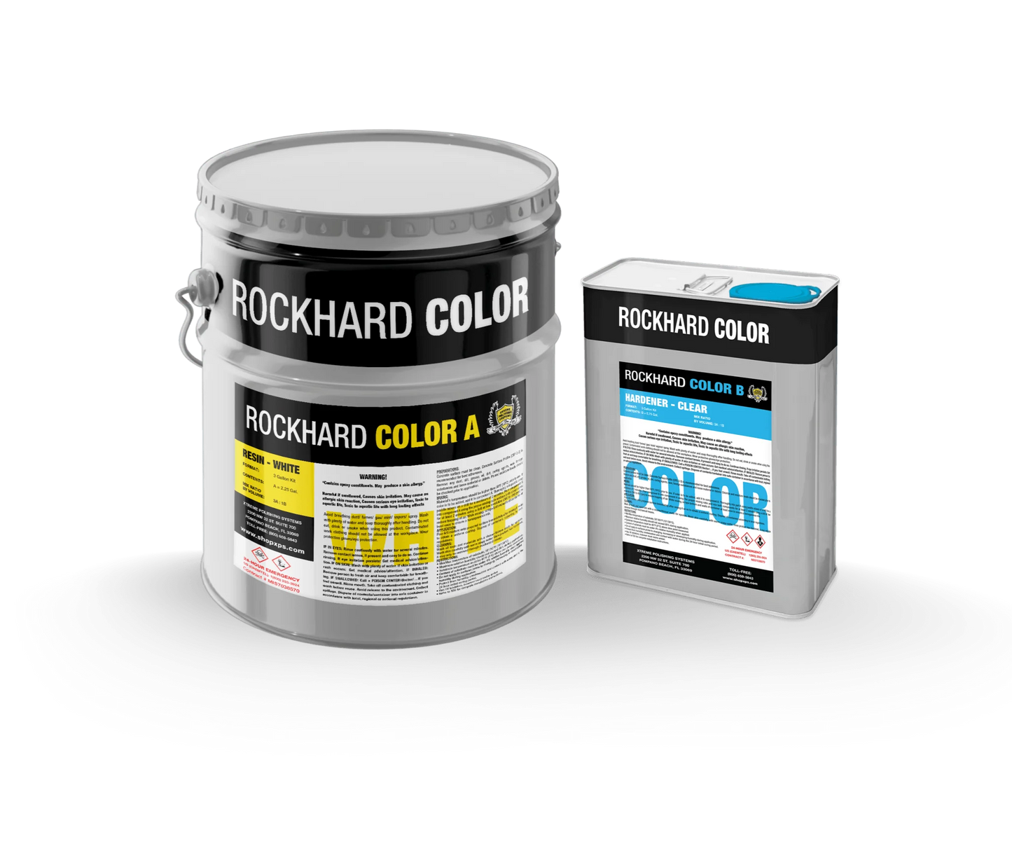 COLORED EPOXY FLOOR COATING KIT - ROCKHARD COLOR 3 GAL. KIT